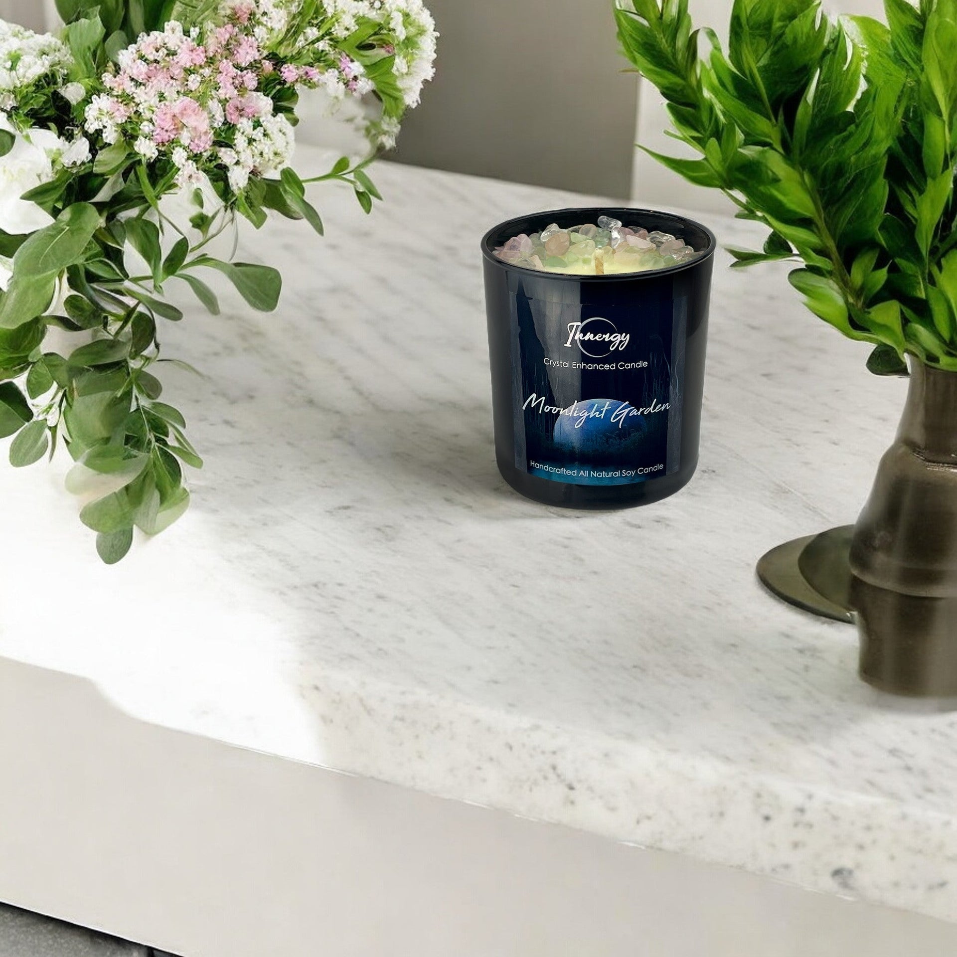 Moonlight Garden Crystal Candle, 10oz