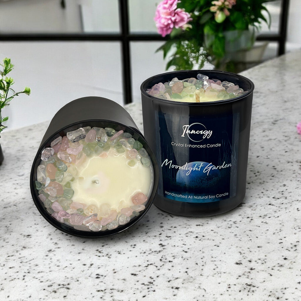 Moonlight Garden Crystal Candle, 10oz