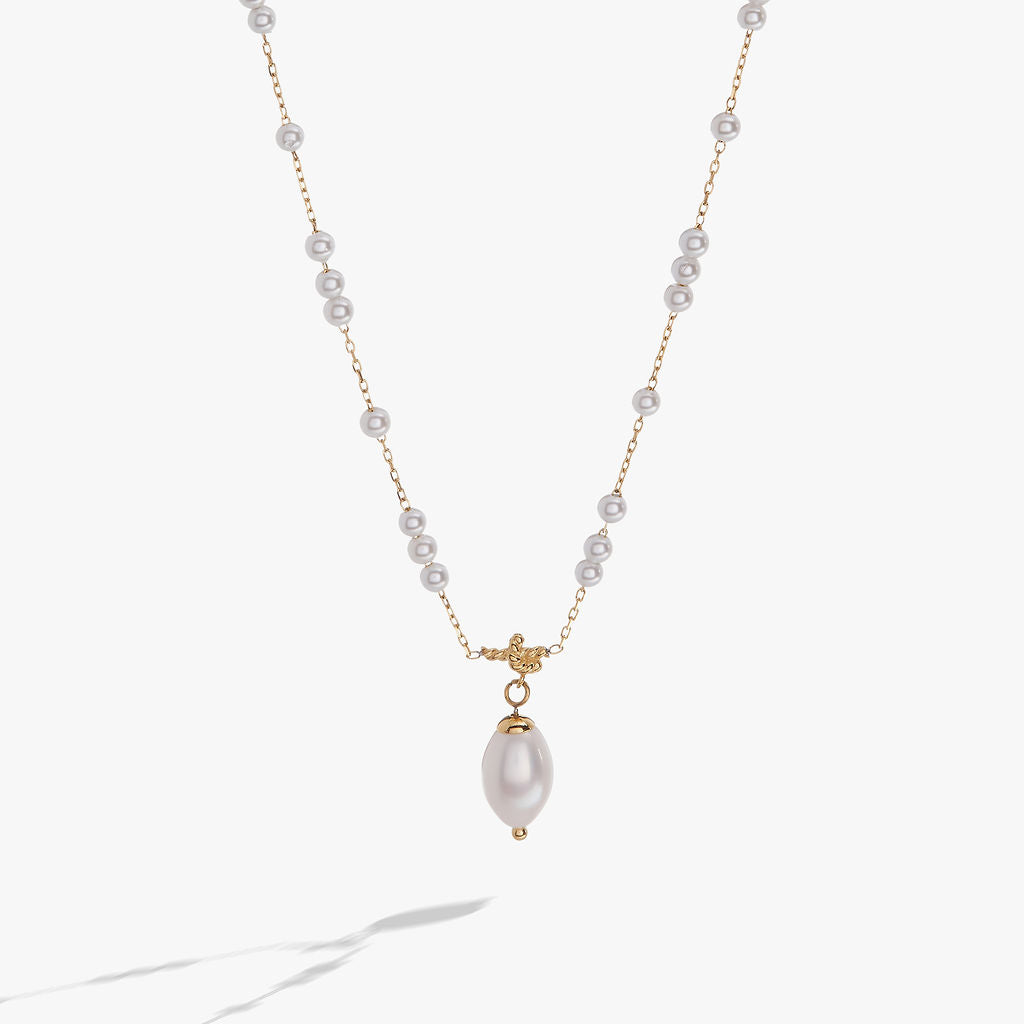 Mother of Pearl Beaded Necklace for Calming Elegant Style