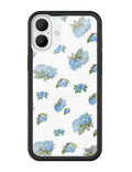 Moonlight Rose iPhone Case with Blue Floral Print and Black Bumper - Image 3