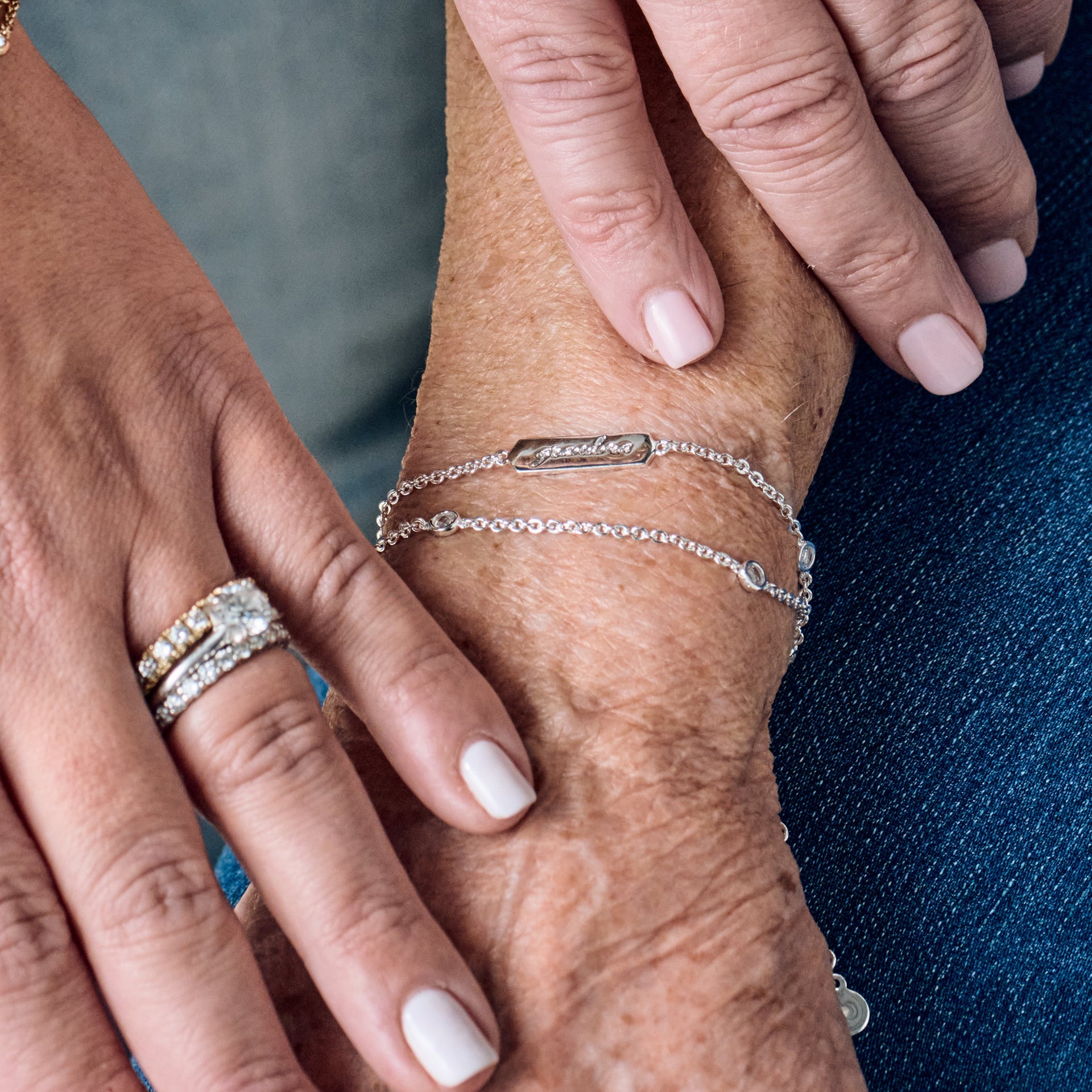 Grandma Infinity Double Strand Chain Bracelet