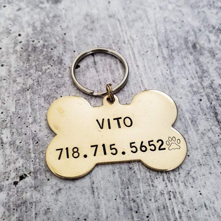 MOVE BITCH GET OUT THE WAY Bone-Shaped Pet Tag