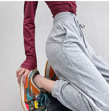 Women's Loose Print Sweatpants and Hoodie Set