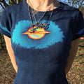 Women's Aesthetic Graphic Crop T-Shirt Floral Ribbed Knit Tee - Image 5
