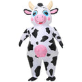 Arokibui Inflatable Cow Costume Funny Blow up Animal Costume Cow Suit Cosplay Party Christmas Halloween Costume Festival Costume Parade Carnival Costume