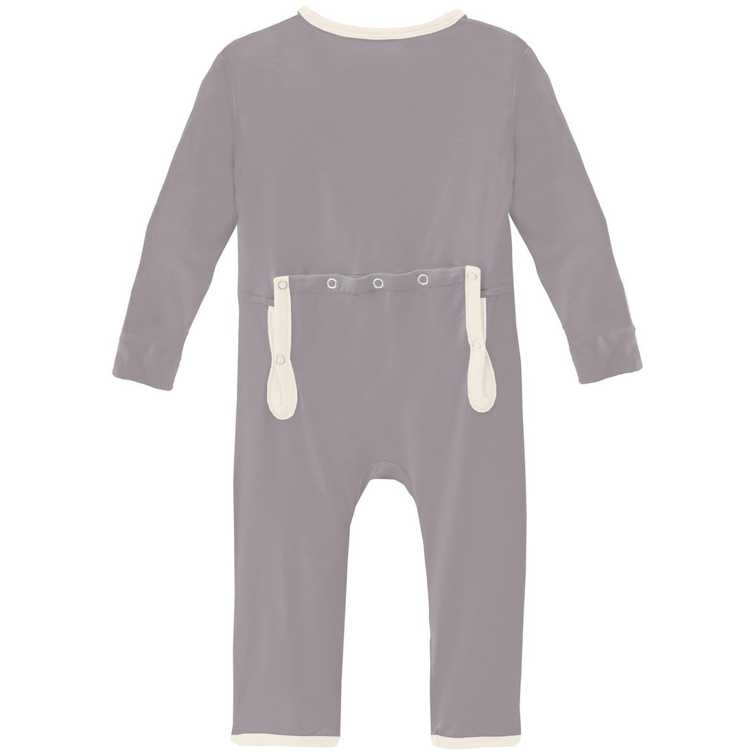 Coverall with 2 Way Zipper in Feather with Natural