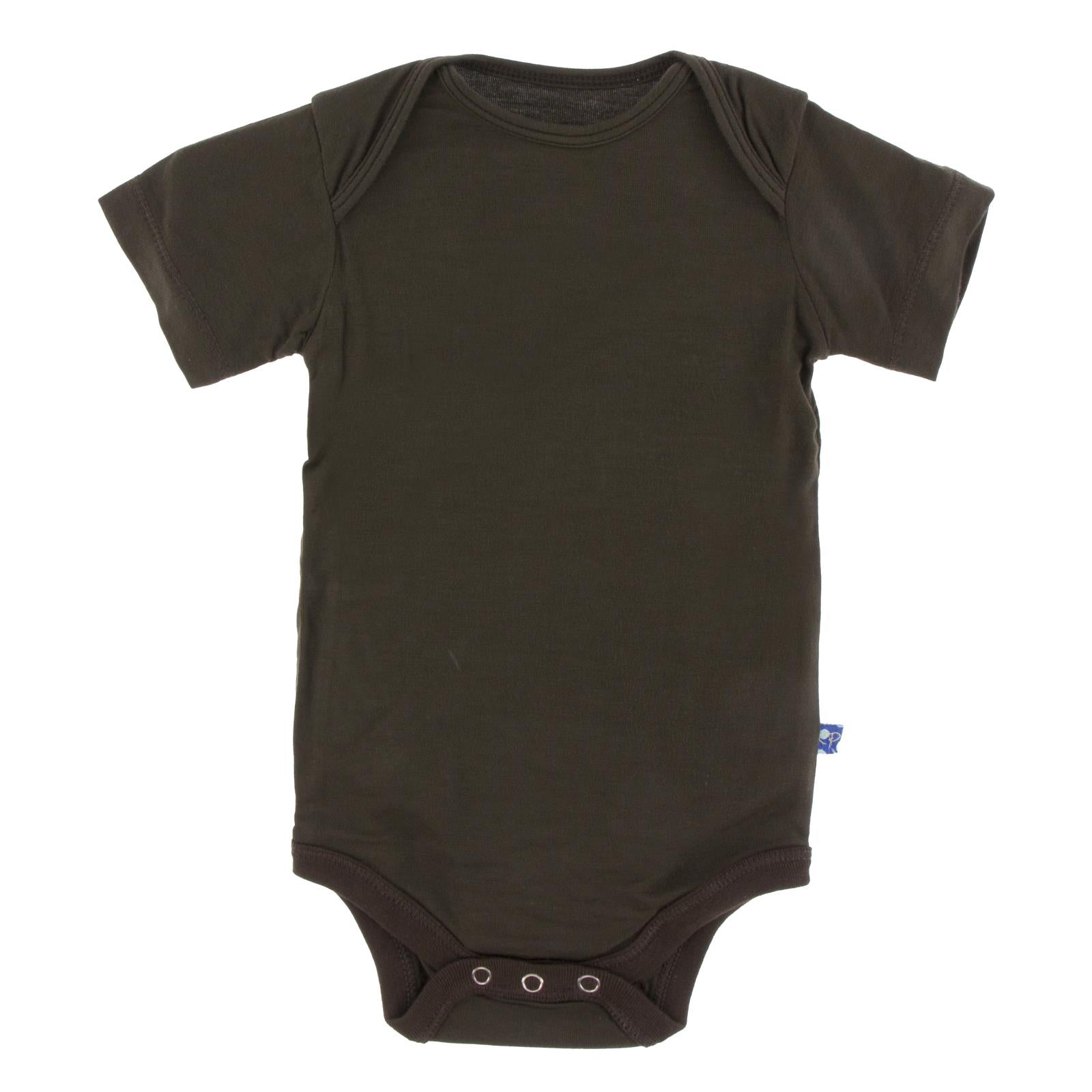 Short Sleeve One Piece in Bark
