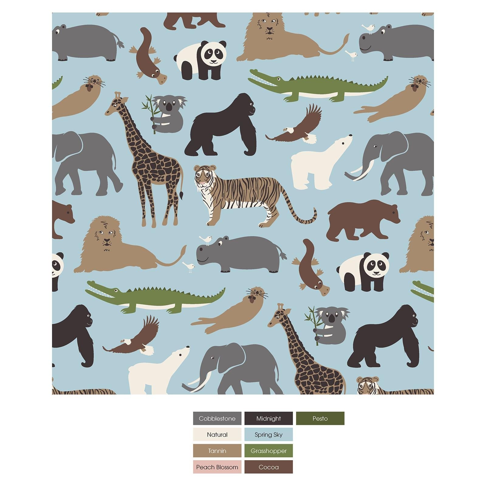 Print Dog Bandana in Spring Sky Zoo