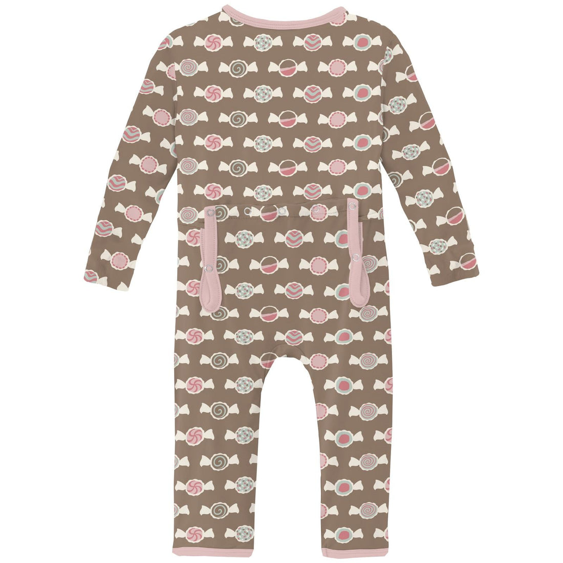 Print Coverall with 2 Way Zipper in Portabella Saltwater Taffy