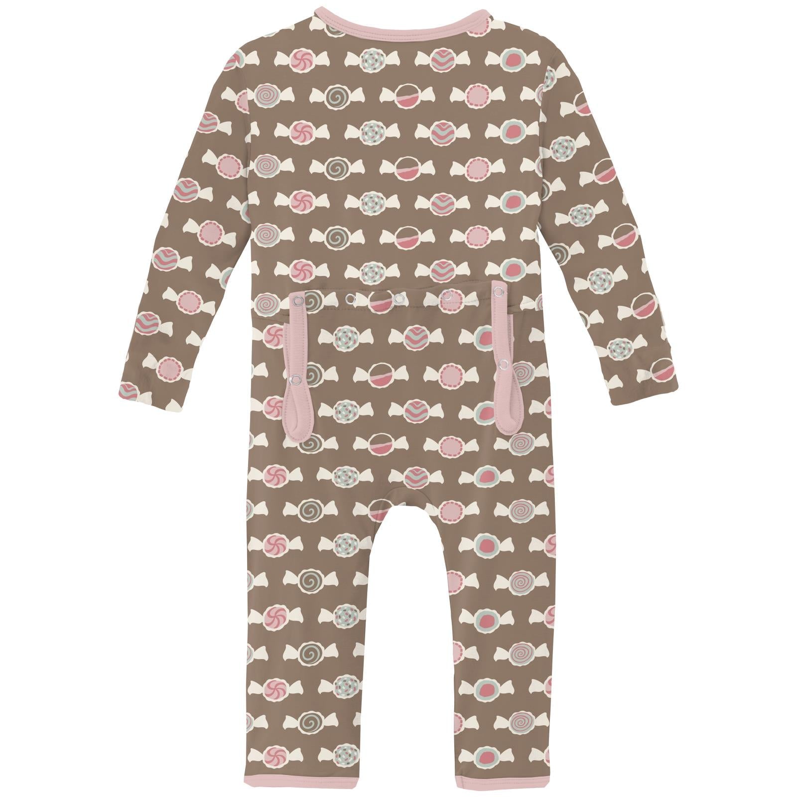 Print Coverall with 2 Way Zipper in Portabella Saltwater Taffy