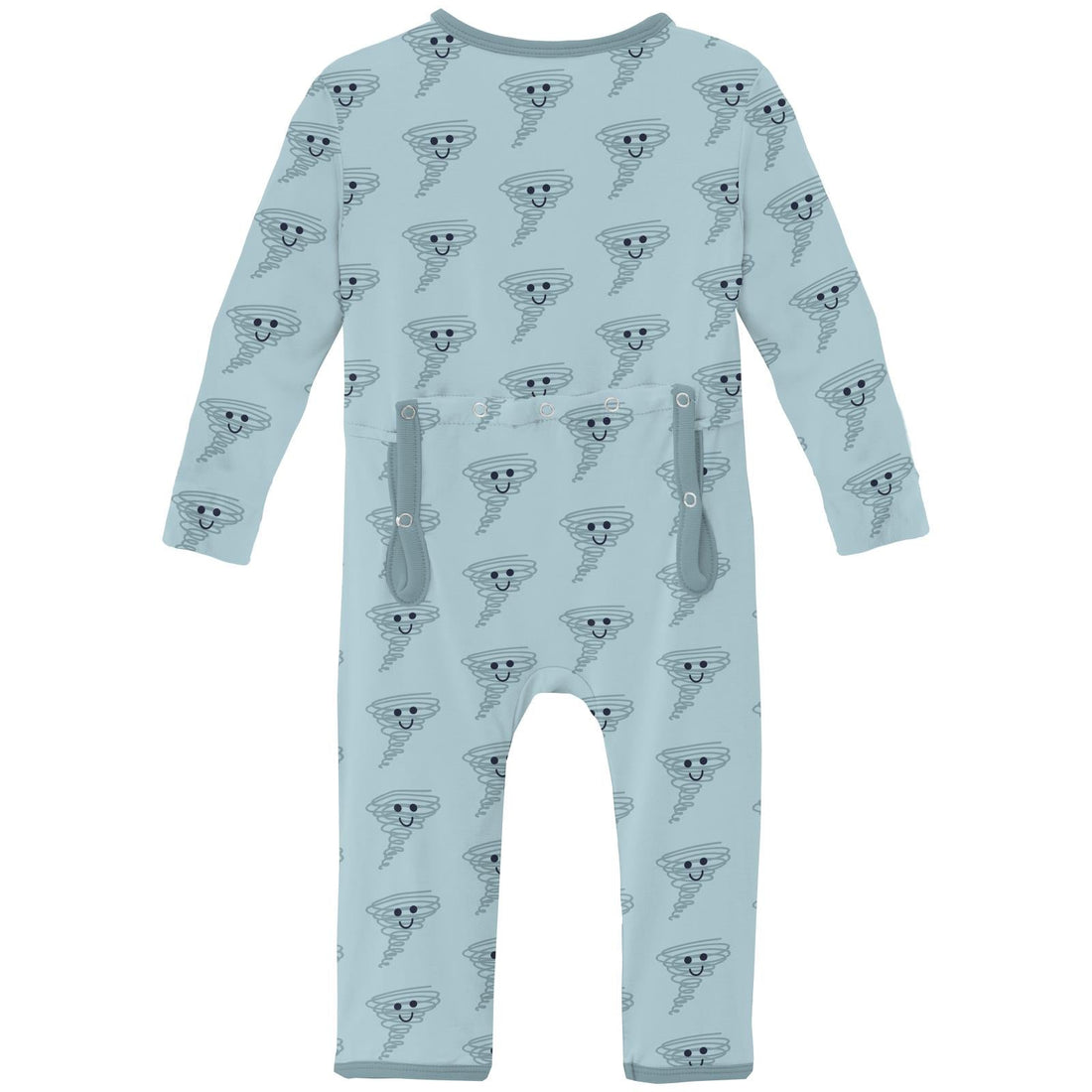 Print Coverall with 2 Way Zipper in Spring Sky Happy Tornado
