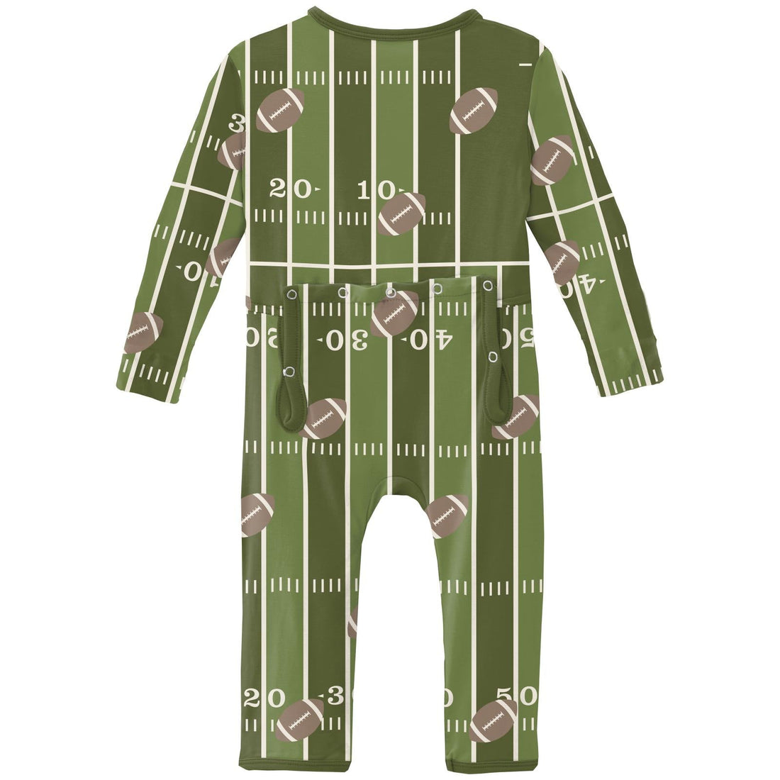Print Coverall with 2 Way Zipper in Pesto Football