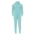 Adult Fleece Jumpsuit with Hood in Summer Sky