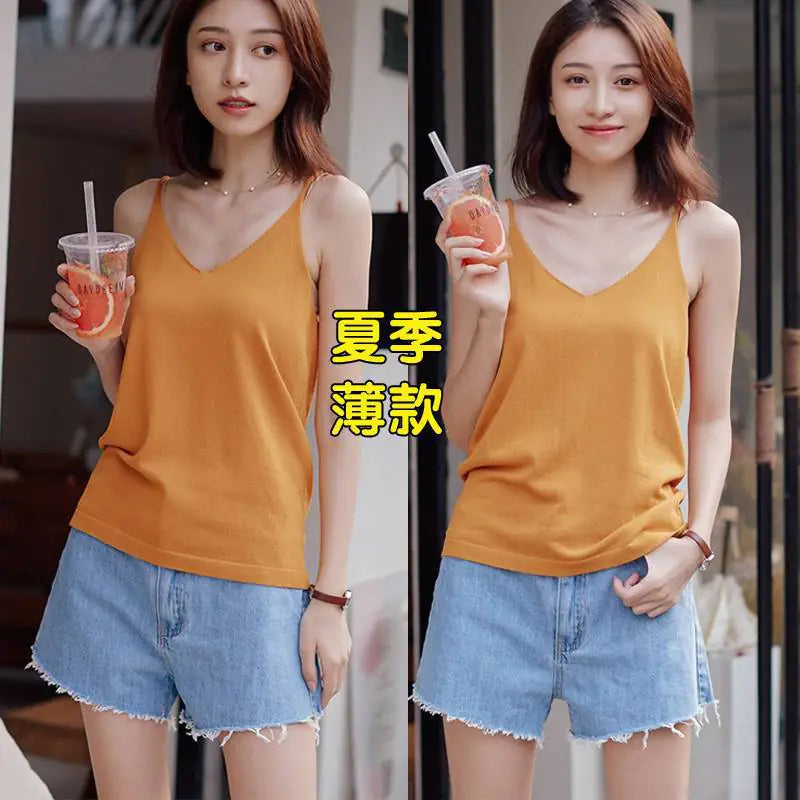 Plus Size Loose Knit Sleeveless Top for Summer
