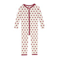Print Convertible Sleeper with Zipper in Natural Hearts