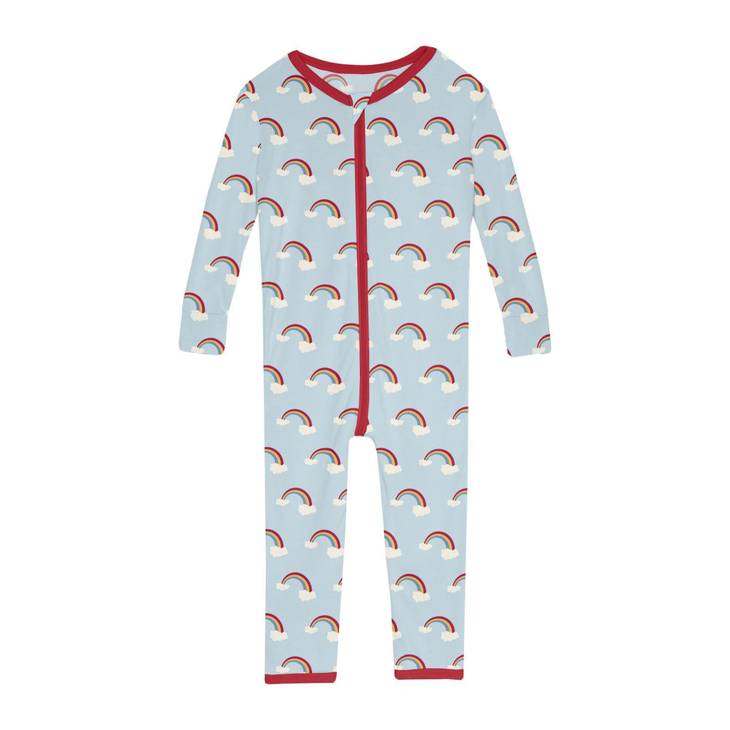 Print Convertible Sleeper with Zipper in Spring Sky Rainbows