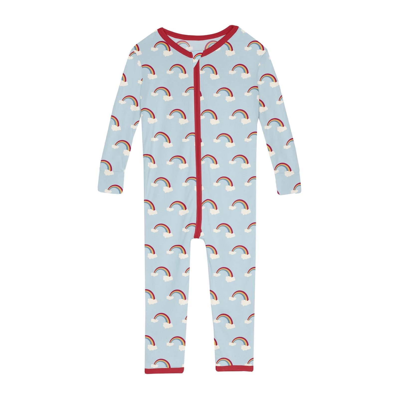 Print Convertible Sleeper with Zipper in Spring Sky Rainbows