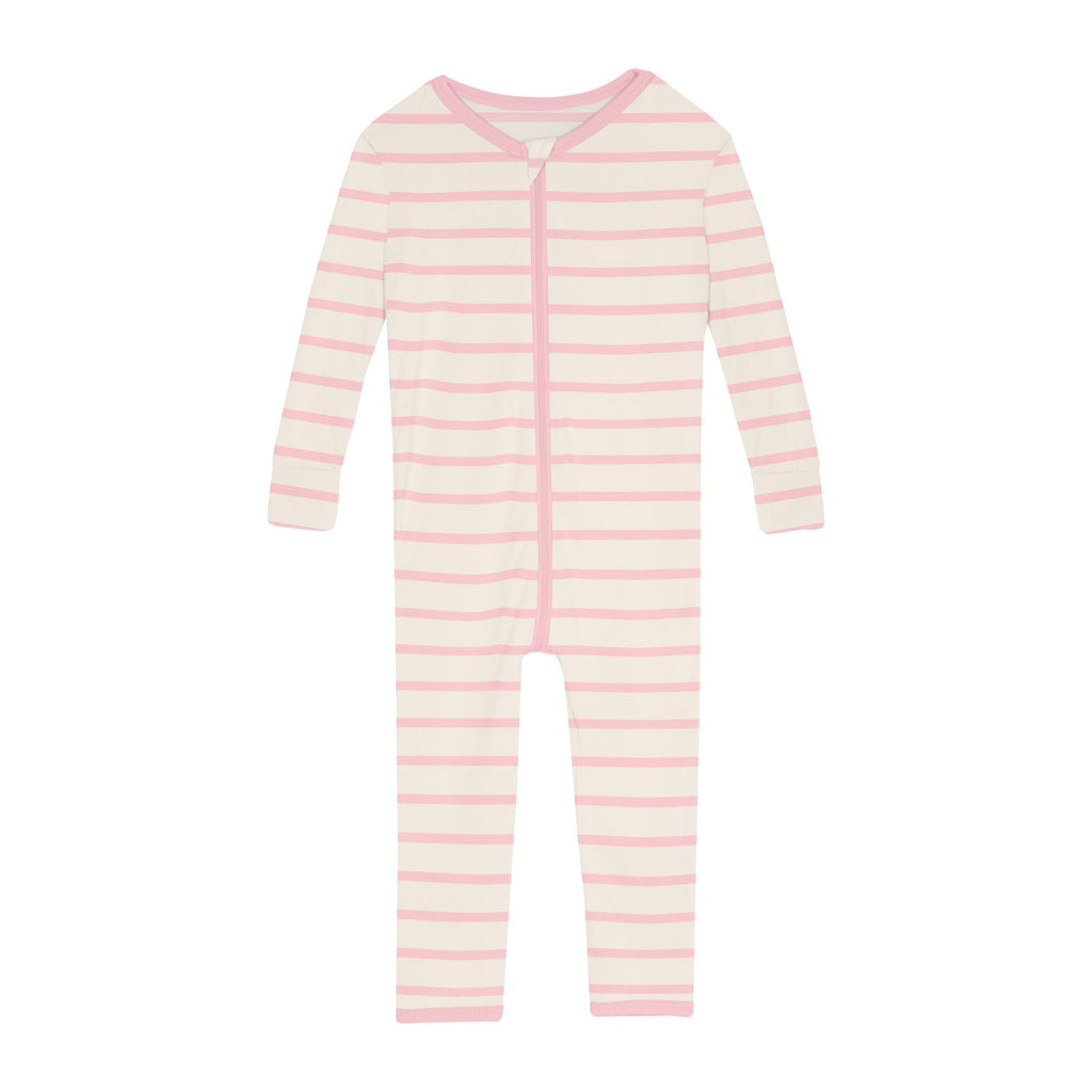 Print Convertible Sleeper with Zipper in Lotus Sweet Stripe