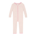 Print Convertible Sleeper with Zipper in Lotus Sweet Stripe