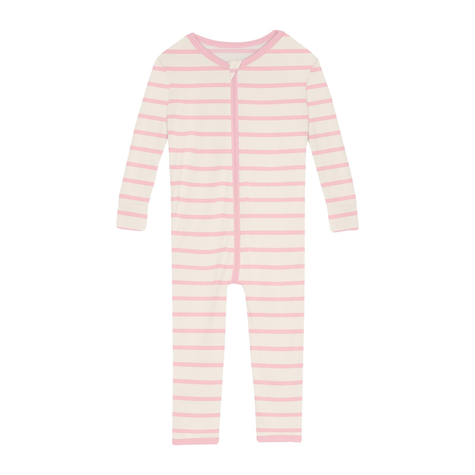Print Convertible Sleeper with Zipper in Lotus Sweet Stripe