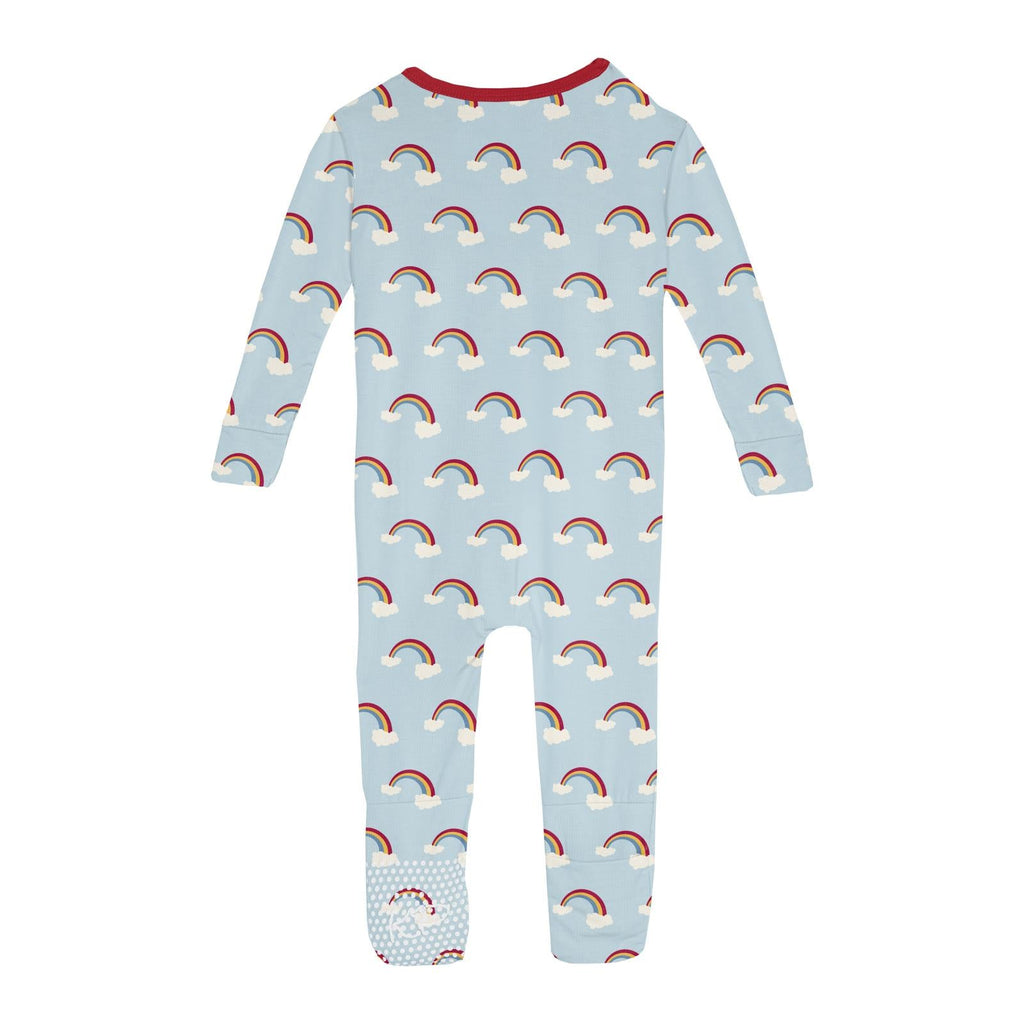 Print Convertible Sleeper with Zipper in Spring Sky Rainbows