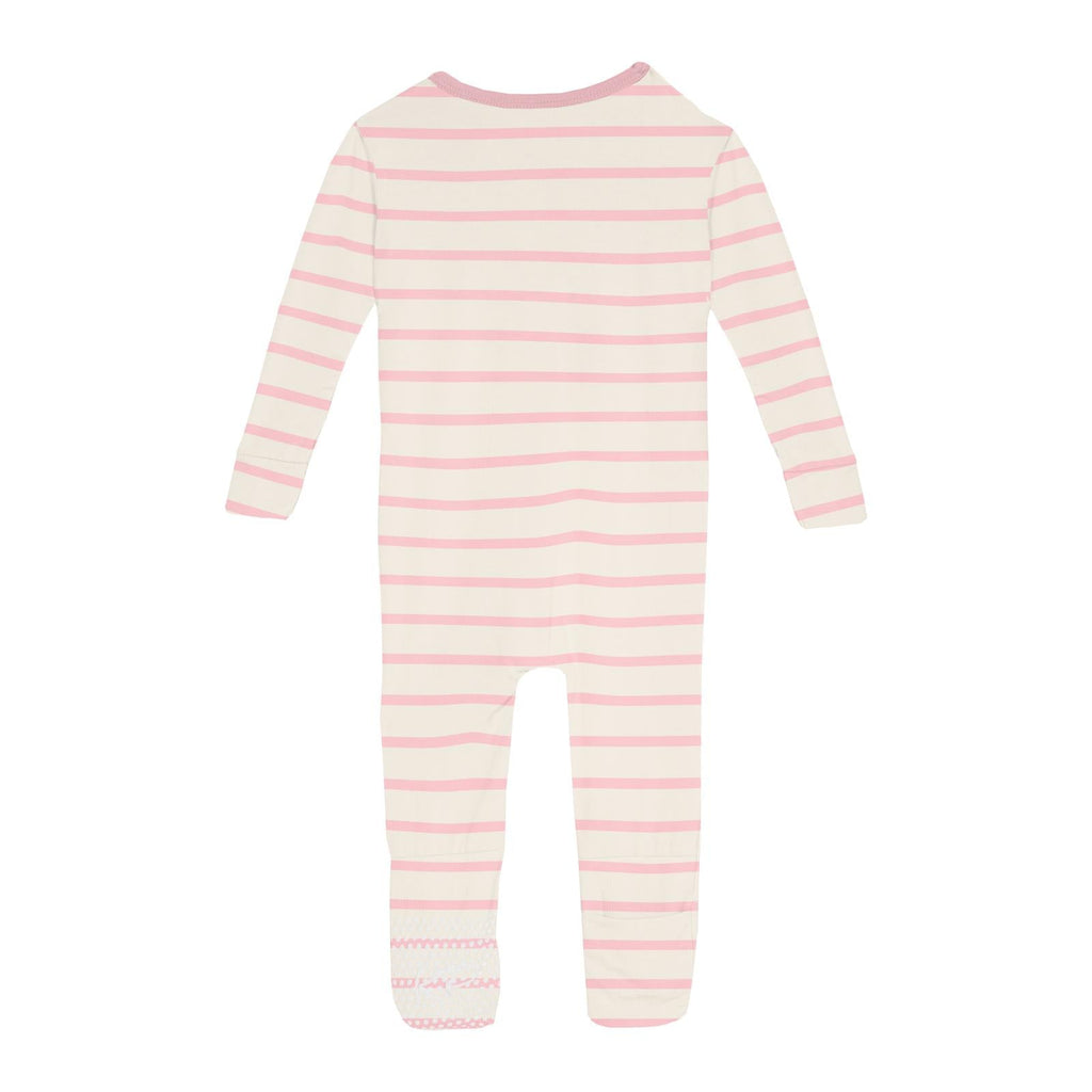 Print Convertible Sleeper with Zipper in Lotus Sweet Stripe