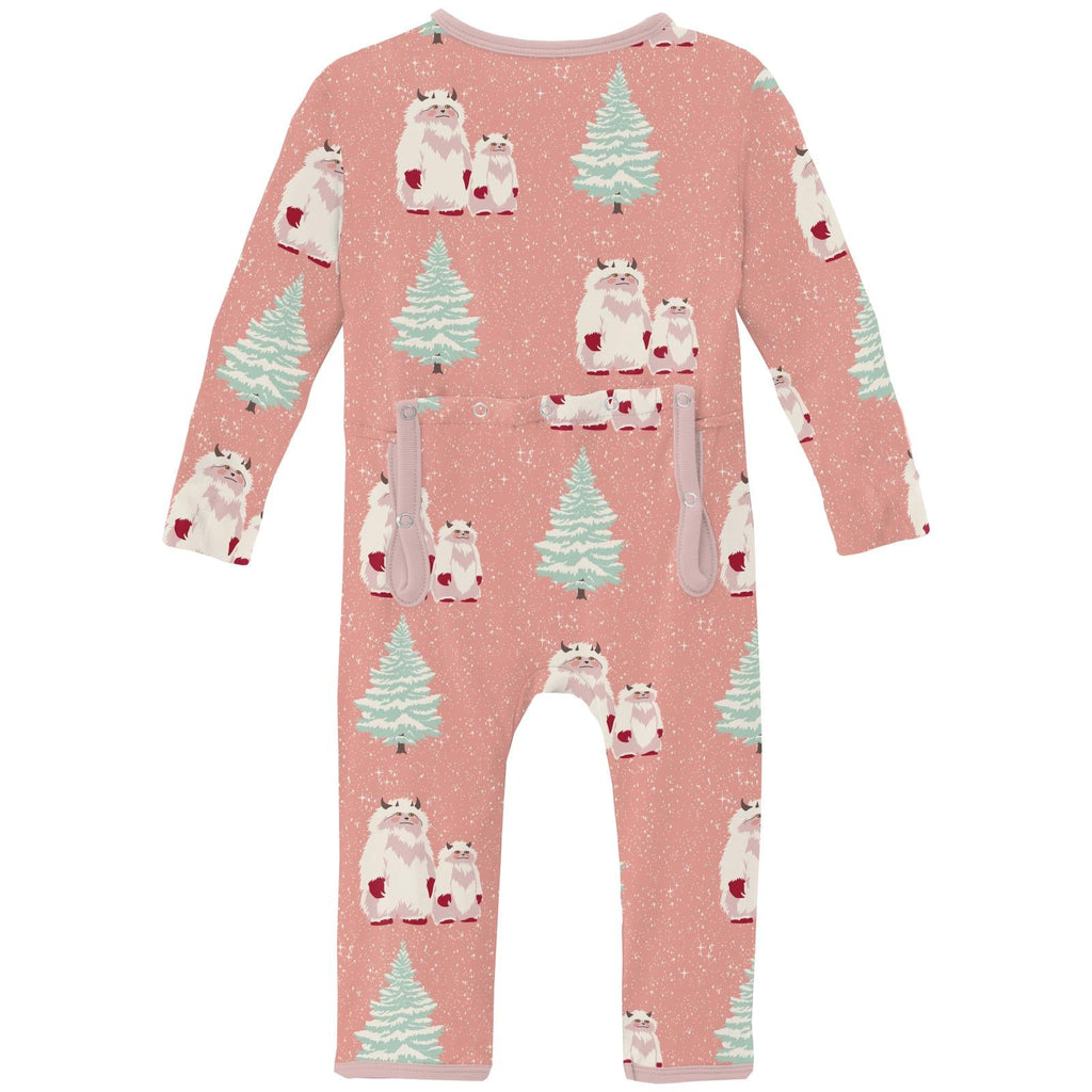 Print Coverall with 2 Way Zipper in Blush Yeti