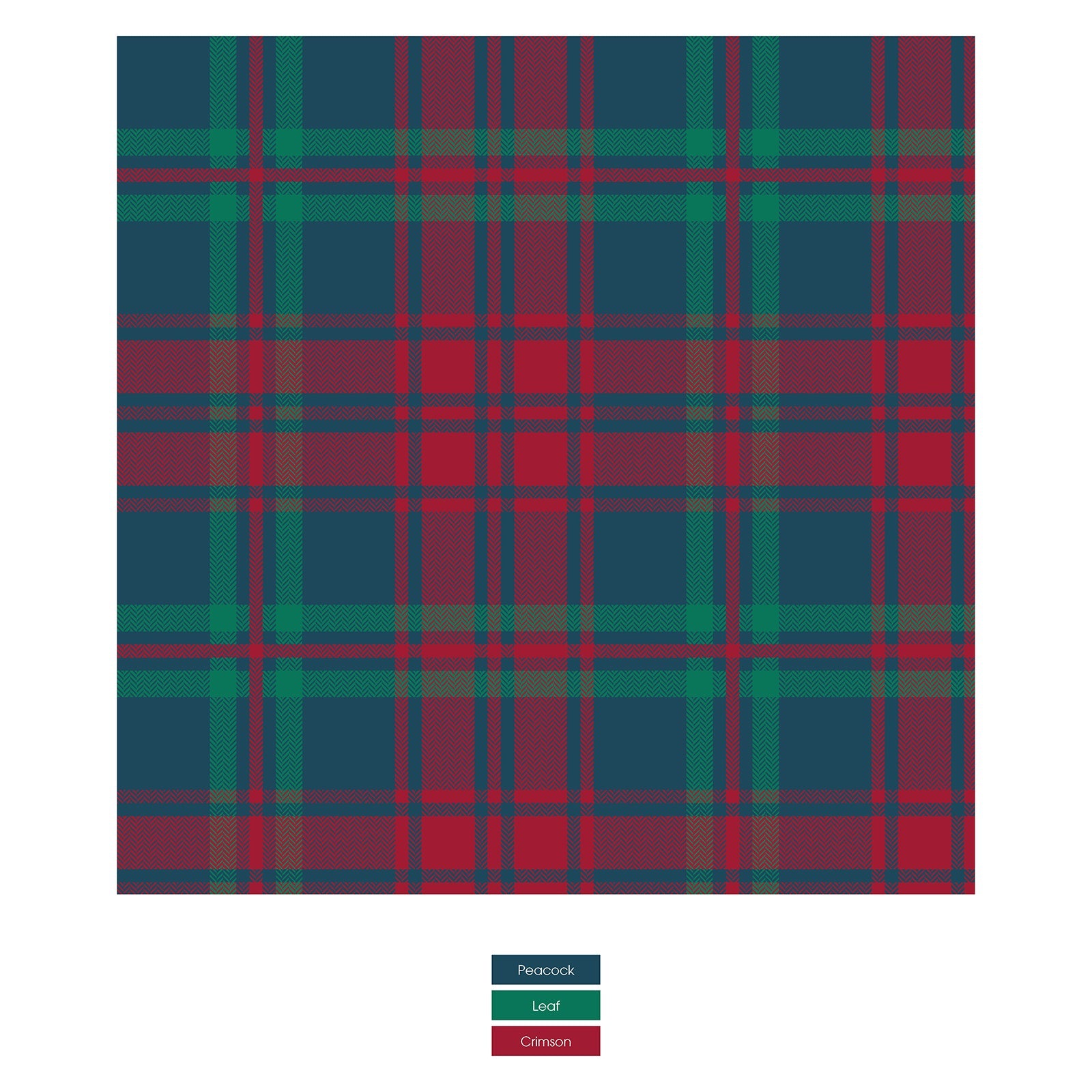 Print Bandana Bib in Peacock Plaid