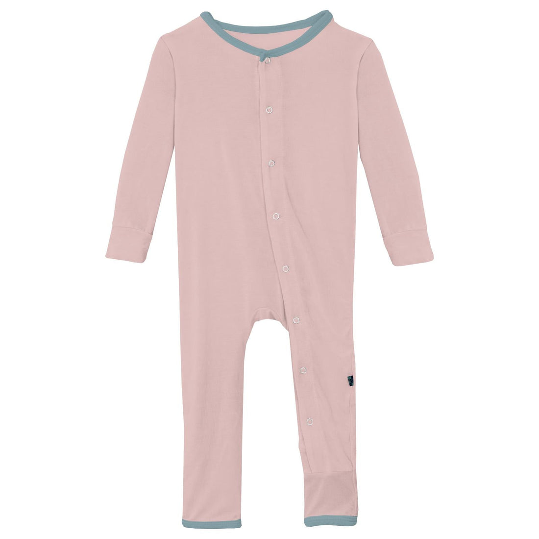 Applique Coverall with Snaps in Baby Rose Whale