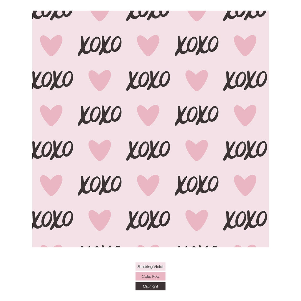 Print Convertible Sleeper with Zipper in Shrinking Violet XOXO