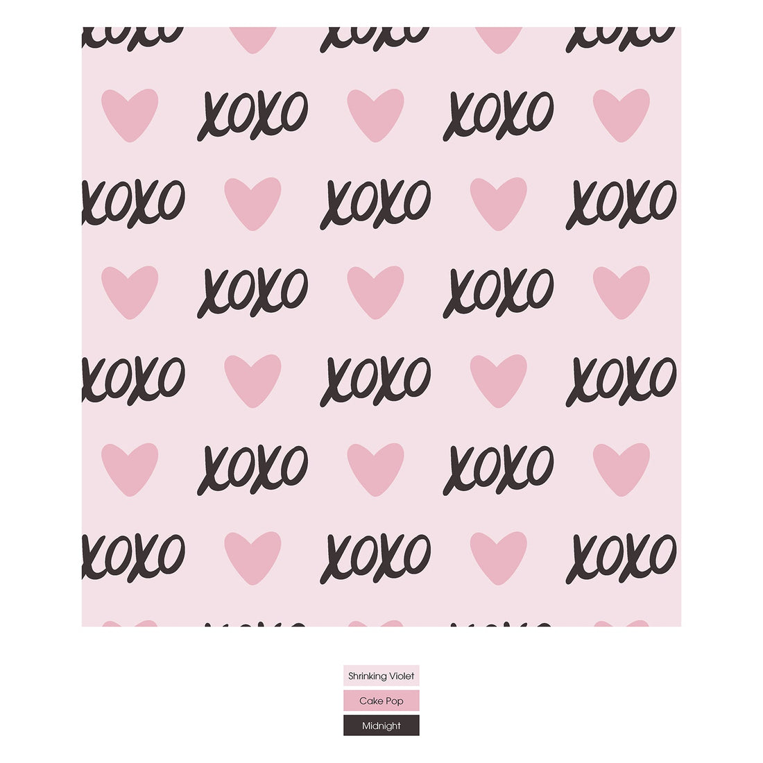 Print Convertible Sleeper with Zipper in Shrinking Violet XOXO
