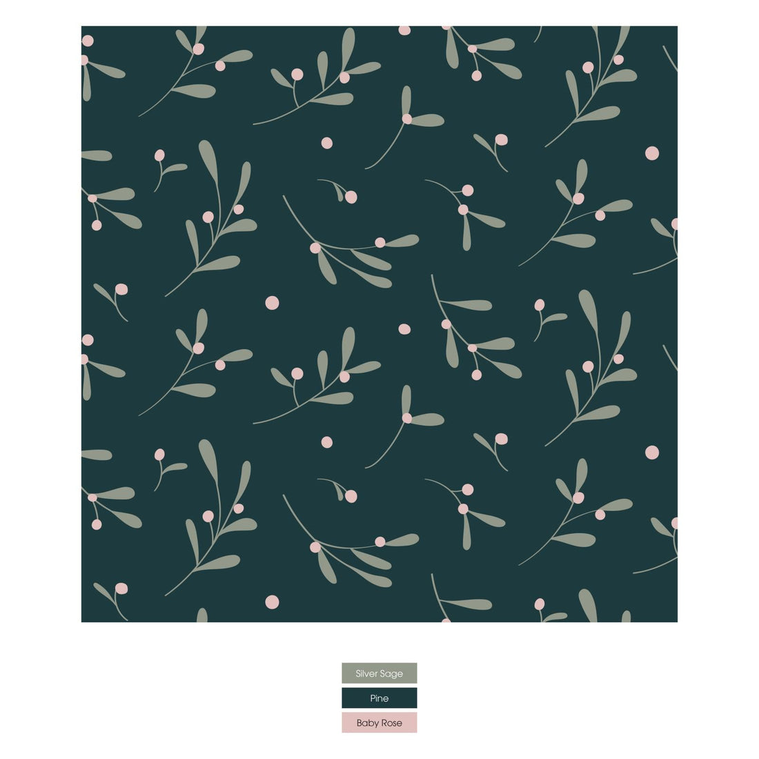 Print Coverall with 2 Way Zipper in Pine Mistletoe