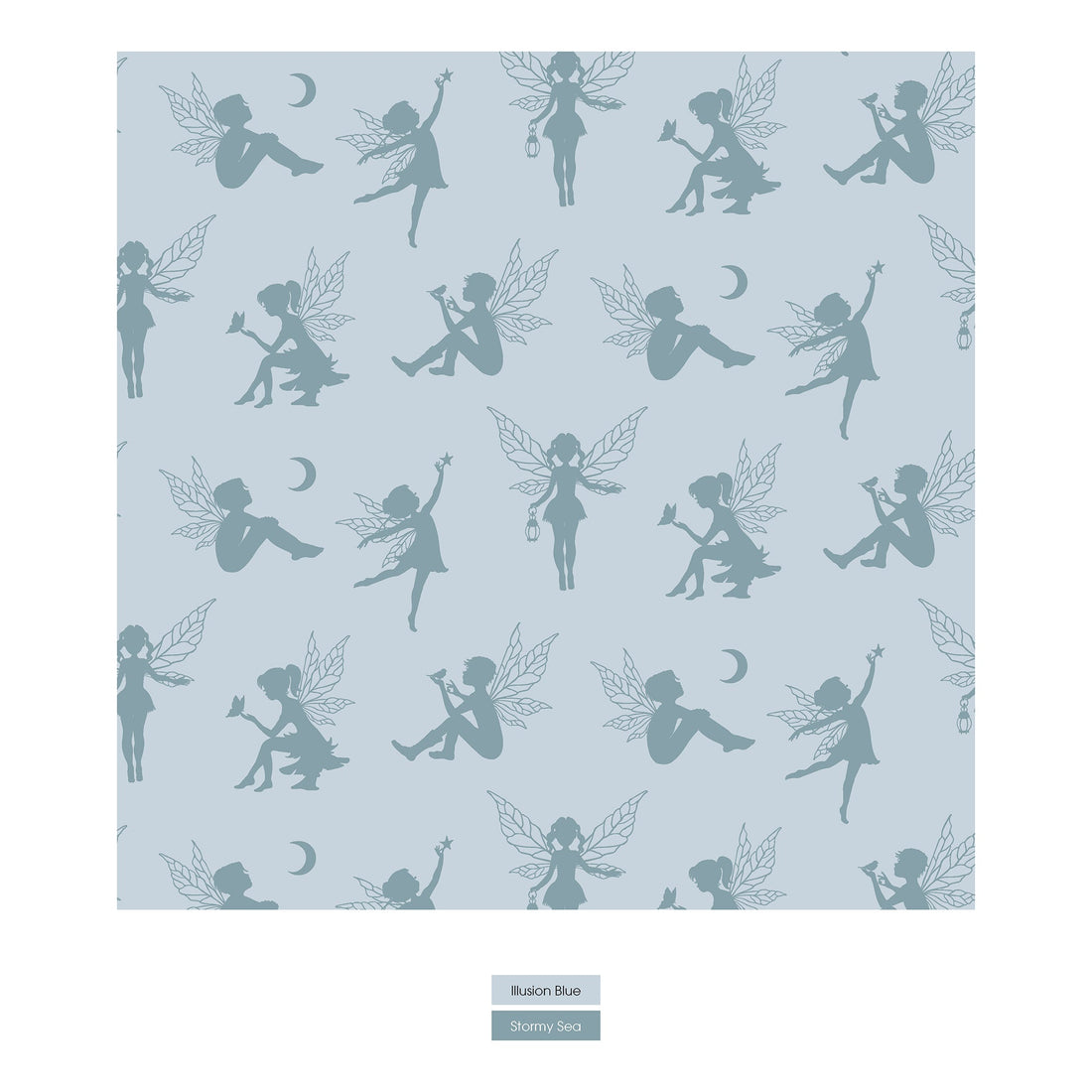Print Convertible Sleeper with Zipper in Illusion Blue Forest Fairies