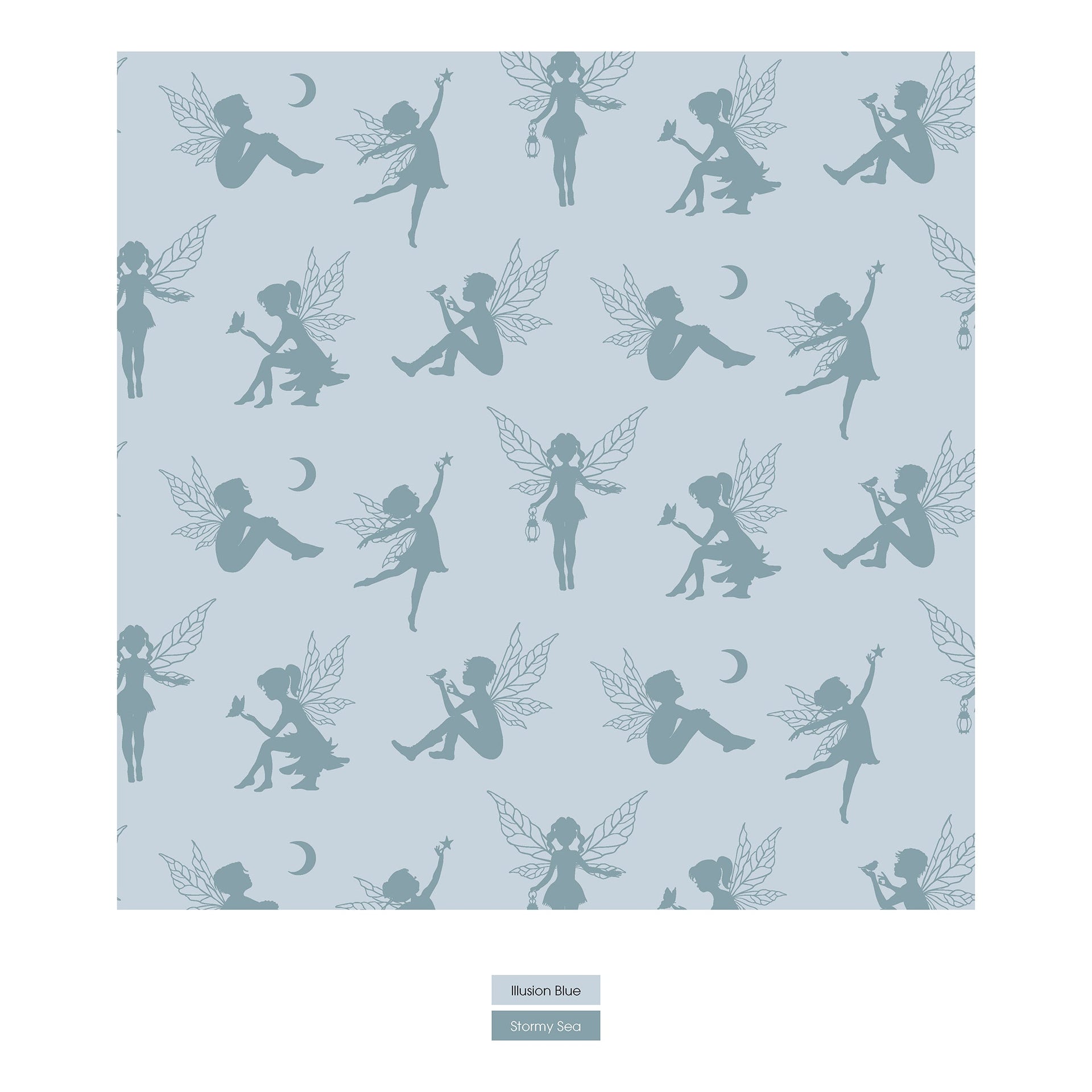 Print Convertible Sleeper with Zipper in Illusion Blue Forest Fairies