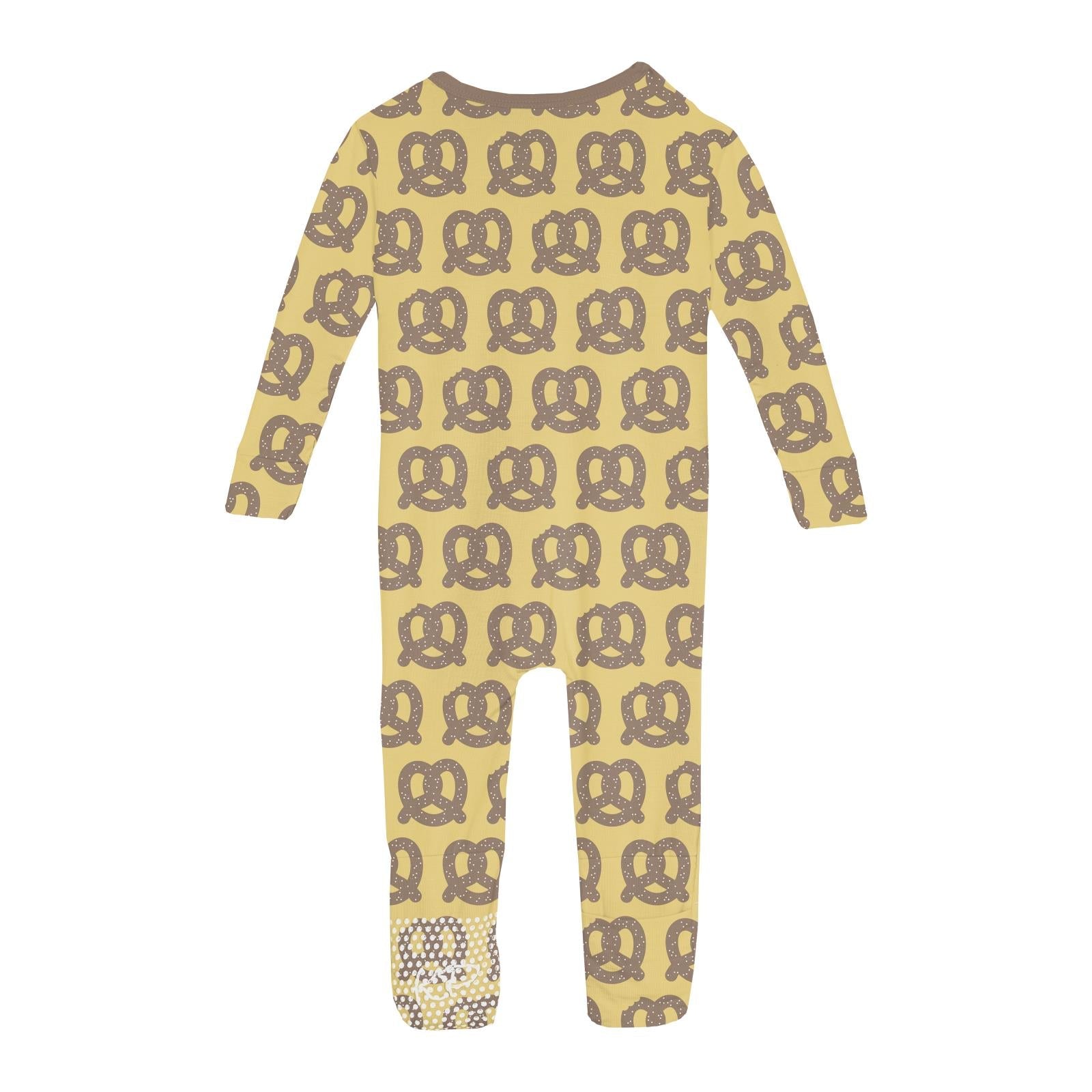 Print Convertible Coverall in Flax Giant Pretzel