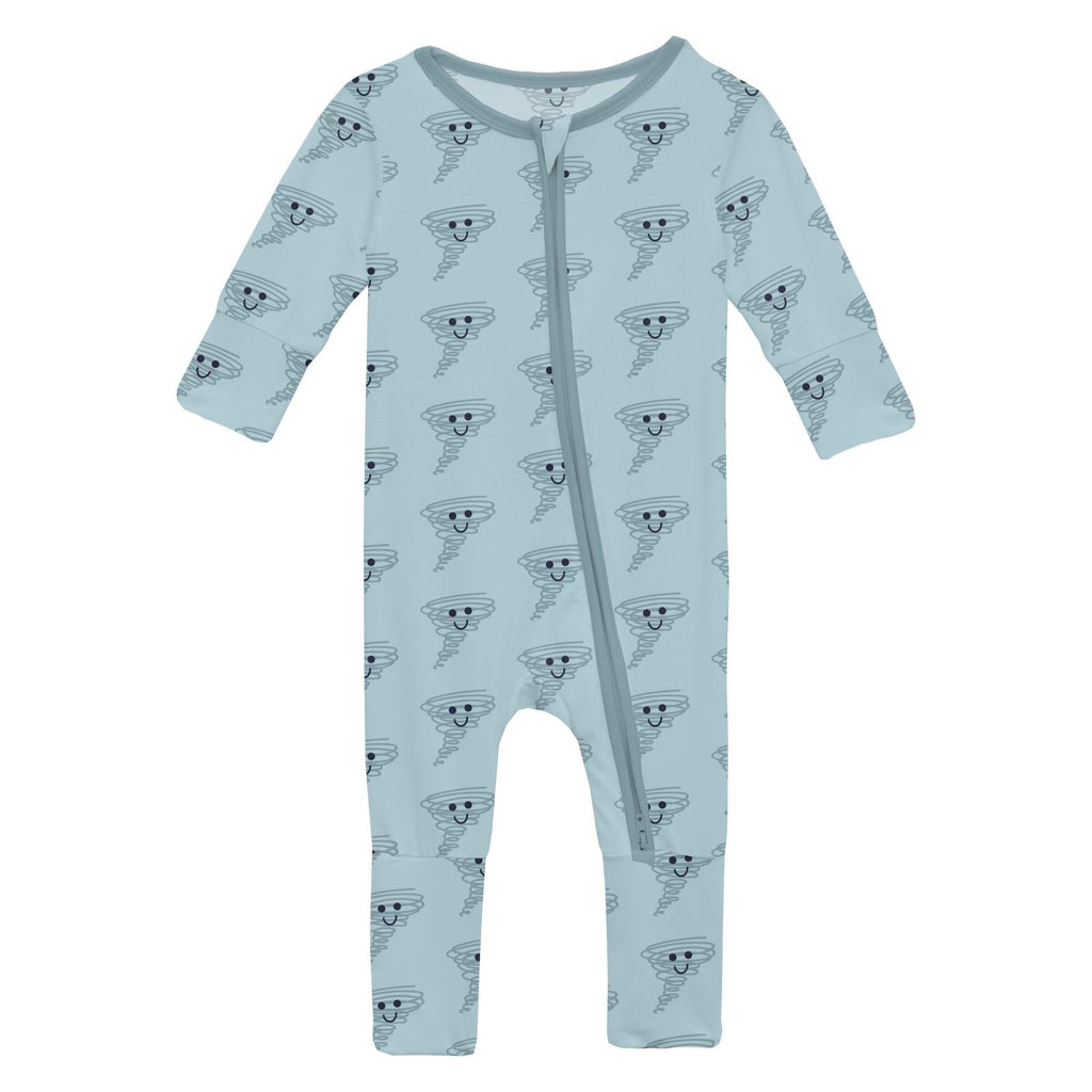 Print Convertible Coverall in Spring Sky Happy Tornado