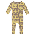 Print Convertible Coverall in Flax Giant Pretzel