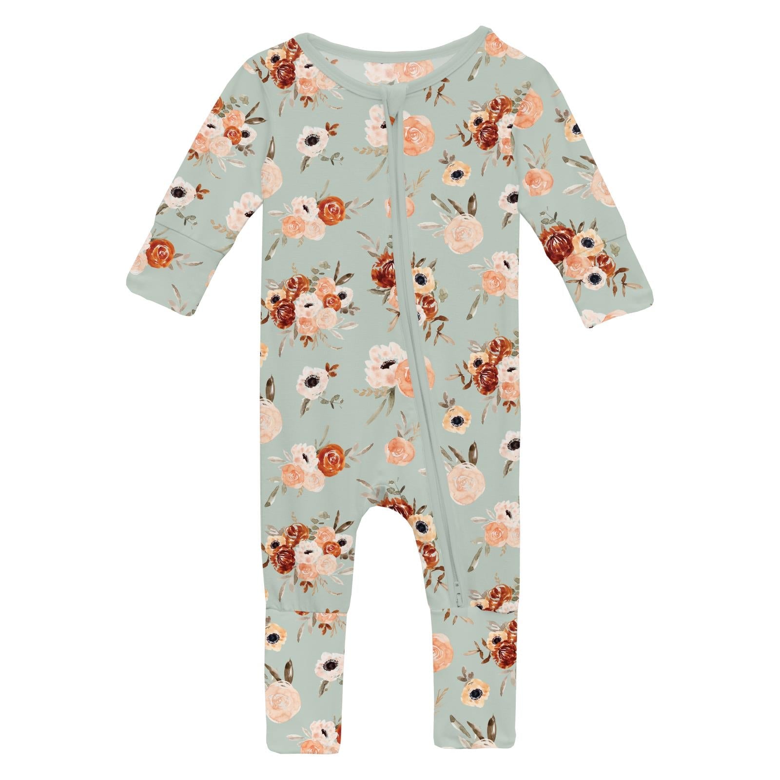 Print Convertible Coverall in Aloe Fall Floral