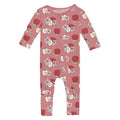 Print Convertible Coverall in Desert Rose Apple Picking