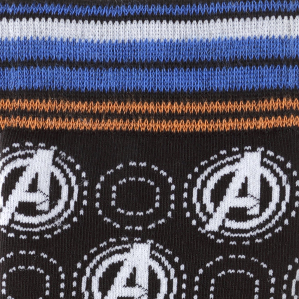 Marvel Avengers Logo Crew Socks and Lapel Pin Gift Set