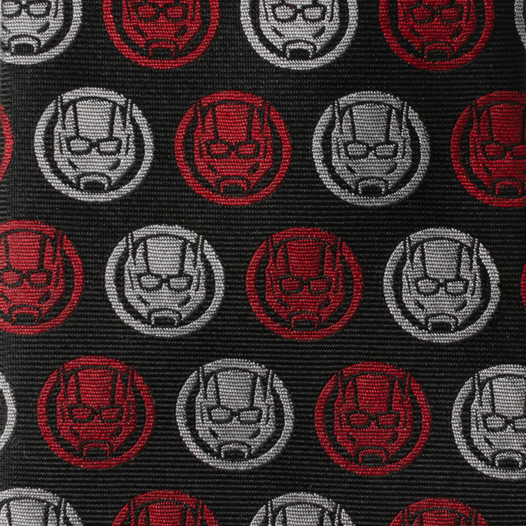 Marvel Ant-Man Helmet Print Necktie in Red and Charcoal Gray - Image 4
