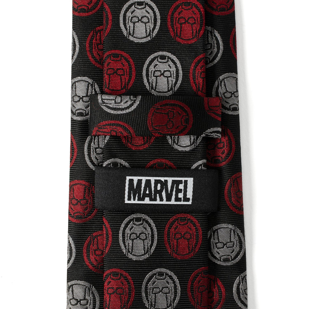 Marvel Ant-Man Helmet Print Necktie in Red and Charcoal Gray - Image 5