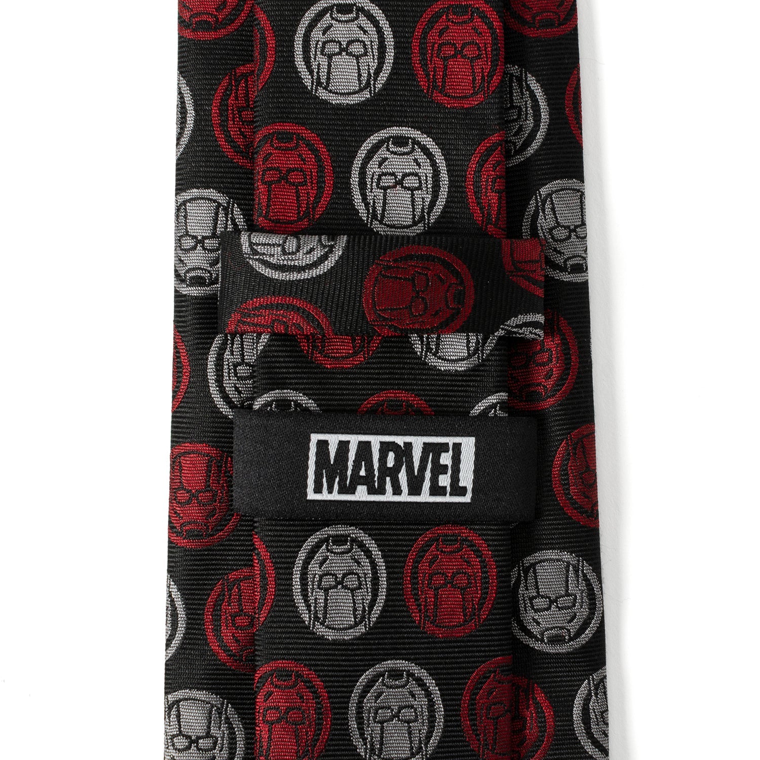 Marvel Ant-Man Helmet Print Necktie in Red and Charcoal Gray - Image 5