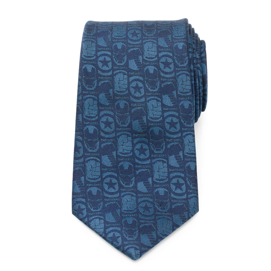 Marvel Avengers Tonal Blue Necktie Featuring Iconic Superheroes - Image 3