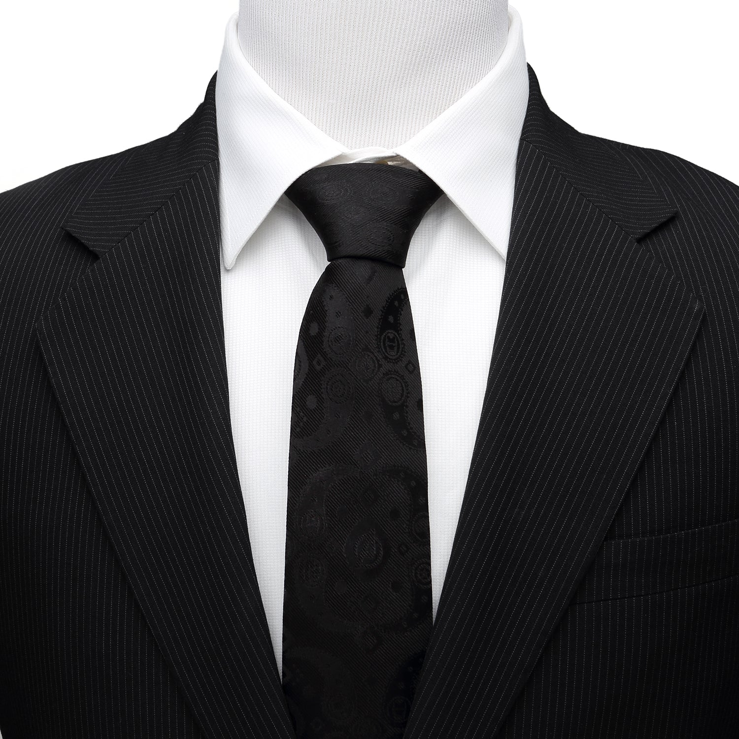 Marvel Avengers Paisley Icons Print Black Silk Tie - Image 2
