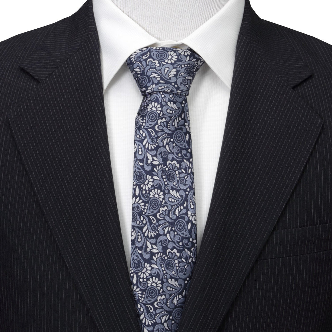 Marvel Avengers Paisley Icon Navy Blue Silk Necktie - Image 2