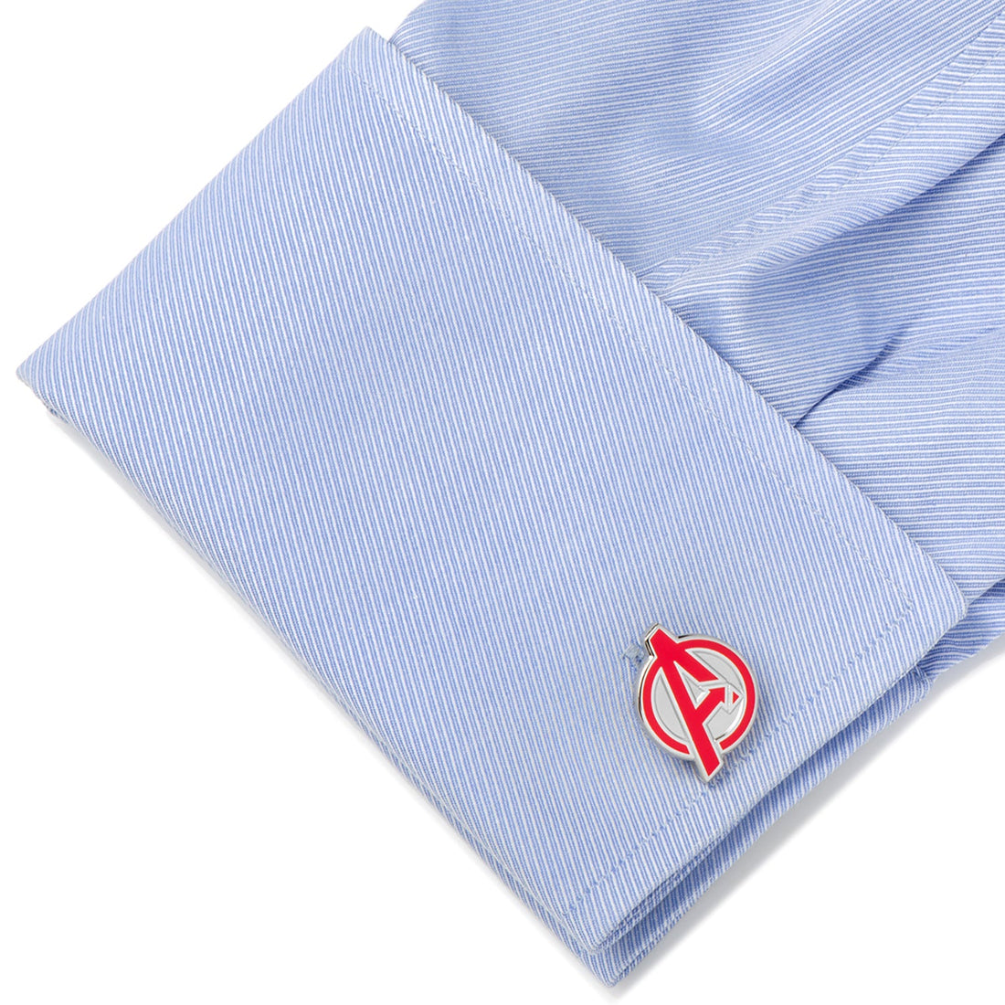 Marvel Avengers Logo Cufflinks in Silver and Red - Image 3