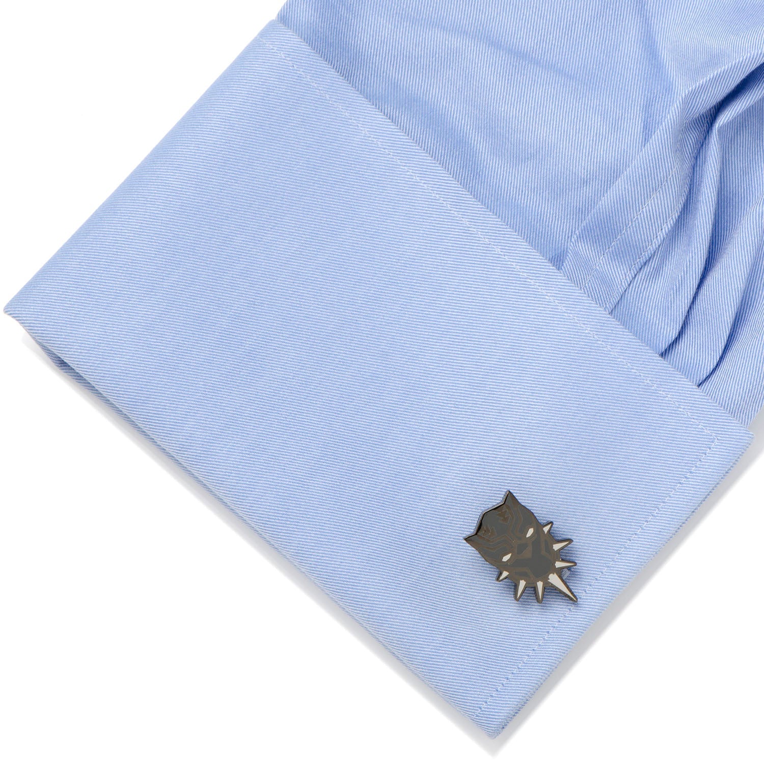 Marvel Black Panther Mask Cufflinks in Black Metal and Enamel - Image 3