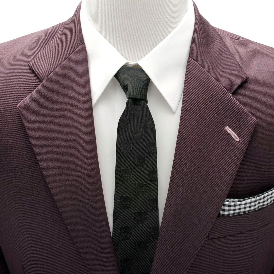 Marvel Black Panther Woven Silk Necktie in Black - Image 2