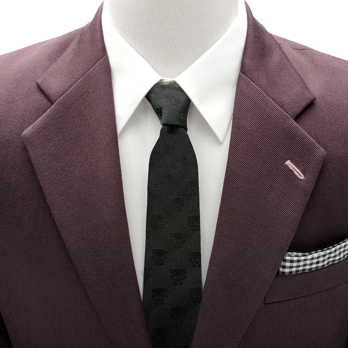 Marvel Black Panther Woven Silk Necktie in Black - Image 2